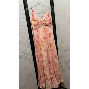 Wear Your Love Floral Maxi Dress Women’s Size 4 NWT Lace-Up Back